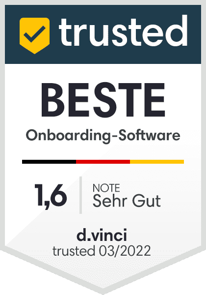 trusted award beste onboarding software d.vinci